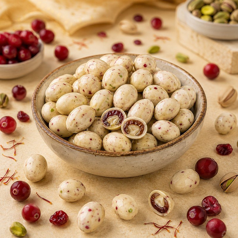 Cranberry kulfi